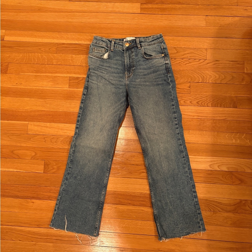 Zara Straight Leg Blue Jeans